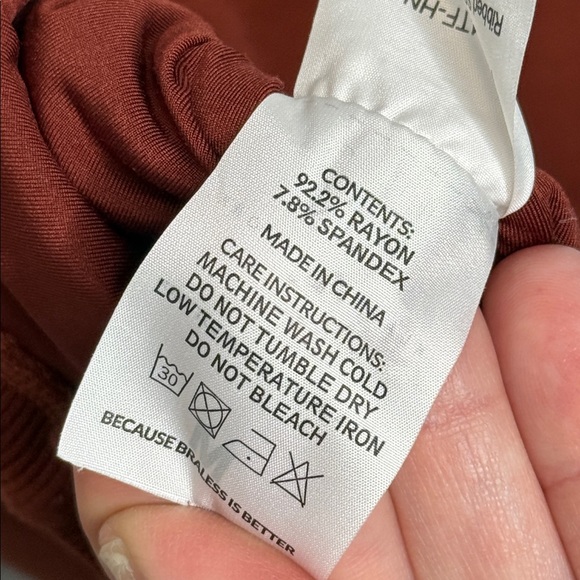 Klassy Network Ribbed Square Neck Brami Tank Cinnamon Medium - Picture 4 of 4